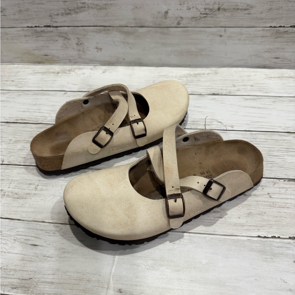 Birki's by Birkenstock Dorian Leather Buckle Clogs L8 - Picture 2 of 10